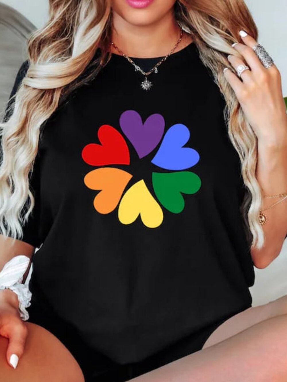 Pride Heart Shirt, LGBTQ Support Tee, Rainbow T-shirt, Pride Month Gift
